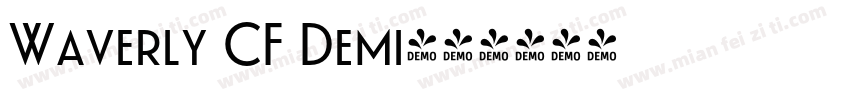 Waverly CF Demi字体转换